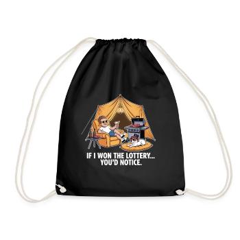 Funny If I Won The Lottery You’d Notice Yacht boat - Turnbeutel - Schwarz - Vorne