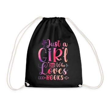 Juste une fille qui aime les livres - Sac de sport léger - noir - Devant