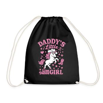 Daddy's little Linedance Girl - Dance with Heart - Drawstring Bag - black - Front