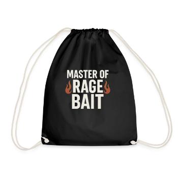 Maître de l’appât de rage, dicton amusant - Sac de sport léger - noir - Devant
