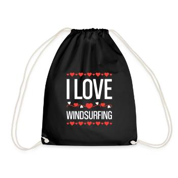 J’adore la planche à voile - Sac de sport léger - noir - Devant