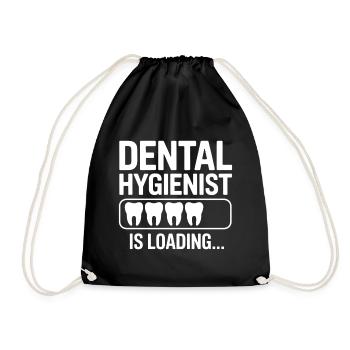 Dentist Saying Tooth Funny Dentist Gift - Drawstring Bag - black - Front