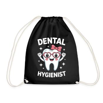 Dentist Saying Tooth Funny Dentist Gift - Drawstring Bag - black - Front