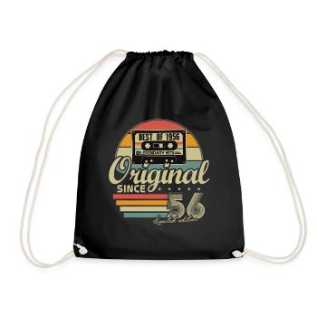 Original 1956 Vintage Vintage Anniversaire Rétro - Sac de sport léger - noir - Devant