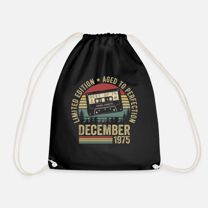 Dezember 1975 - Jahrestag Dezember 1975 - Turnbeutel - Schwarz