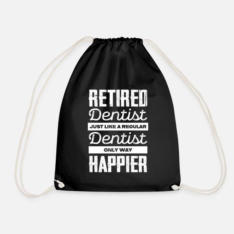 Dentiste à la retraite : plus heureux que jamais - Sac de sport léger - noir