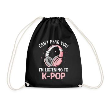 K-Pop Musique pop coréenne Musique pop coréenne - Sac de sport léger - noir - Devant