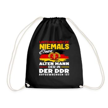 Ne sous-estimez jamais un dicton ossi : la fierté de la RDA - Sac de sport léger - noir - Devant