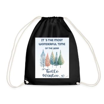 It’s the Most Wonderful Time of the Year – Winter - Turnbeutel - Schwarz - Vorne