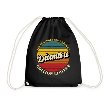 Legends Are Born In December - Anniversary - Drawstring Bag - black - Front