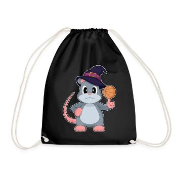 Mouse Halloween Basketball - Drawstring Bag - black - Front
