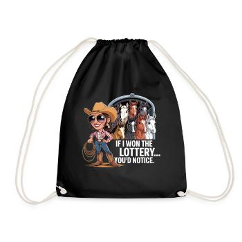 Funny If I Won The Lottery You’d Notice Yacht boat - Turnbeutel - Schwarz - Vorne