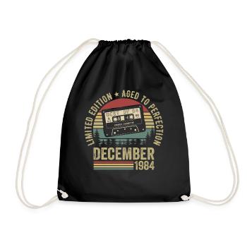 December 1984 - Anniversary December 1984 - Drawstring Bag - black - Front