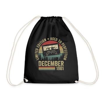 Décembre 1981 - Anniversaire Décembre 1981 - Sac de sport léger - noir - Devant