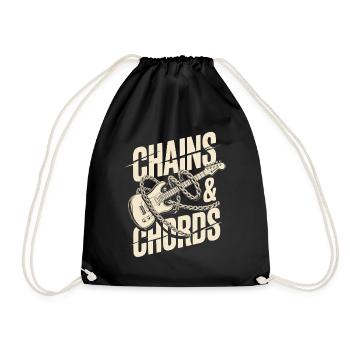 Chaînes et accords Musique punk rock - Sac de sport léger - noir - Devant