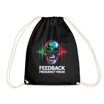 Feedback Frequency Freak Punk Rock Music - Turnbeutel - Schwarz - Vorne