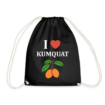 J'aime Kumquat et ses fruits orange - Sac de sport léger - noir - Devant