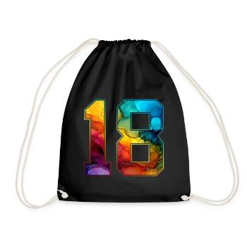 NO. 18 NUMBER 18 COLLEGE 18TH BIRTHDAY - Drawstring Bag - black - Front