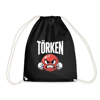Drôle Dire Törken Dessin animé Drôle Dinde Mème - Sac de sport léger - noir - Devant