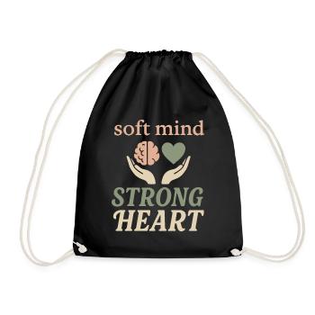 Mental health awareness, - Drawstring Bag - black - Front