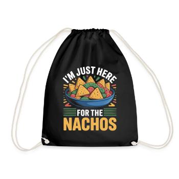 Tortilla Taco Mexican Food Nachos - Drawstring Bag - black - Front