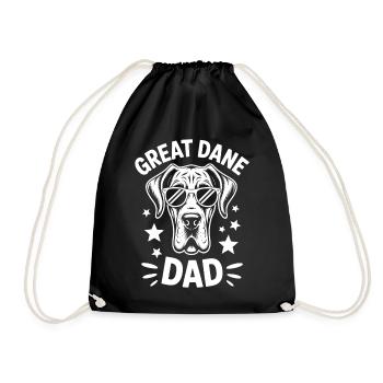 Deutsche Dogge Spruch Lustiges Dogge Geschenk - Turnbeutel - Schwarz - Vorne
