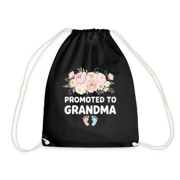 Mamie enceinte chargeant future grand-mère - Sac de sport léger - noir - Devant