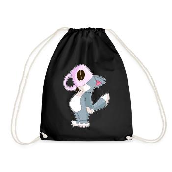 Tasse à café chat - Sac de sport léger - noir - Devant