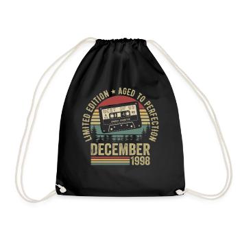 December 1998 - Anniversary December 1998 - Drawstring Bag - black - Front