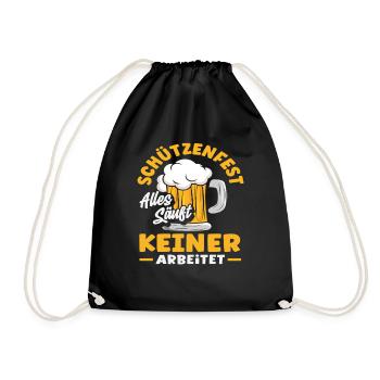 Everyone drinks Nobody works Merry Shooting Festival - Drawstring Bag - black - Front