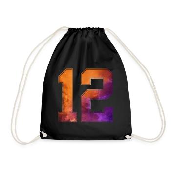 NON. 12 NUMÉRO 12 COLLÈGE 12E ANNIVERSAIRE - Sac de sport léger - noir - Devant