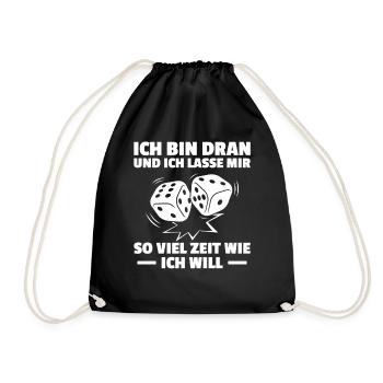 It's My Turn Board Game Board Game - Drawstring Bag - black - Front