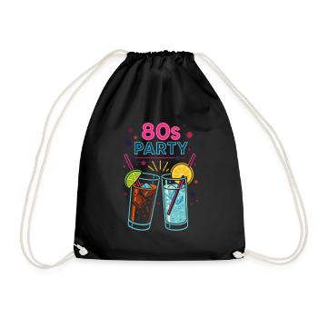 Boissons au néon de fête des années 80 - Sac de sport léger - noir - Devant