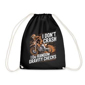 Random Gravity Checks Motocross - Drawstring Bag - black - Front