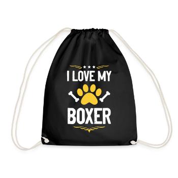 J’adore mon boxer - Sac de sport léger - noir - Devant