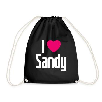 J’aime Sandy Pink Heart J’aime Sandy - Sac de sport léger - noir - Devant