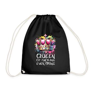 Königin Von Allem Mit Attitüde Und Stil - Drawstring Bag - black - Front