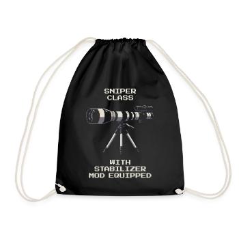 Classe de tireur d’élite | Téléobjectif avec stabilisateur - Sac de sport léger - noir - Devant