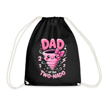 Papa ZweiNado - Drawstring Bag - black - Front