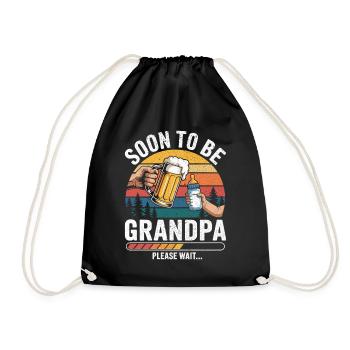 Papy en devenir loading futur grand-père - Sac de sport léger - noir - Devant