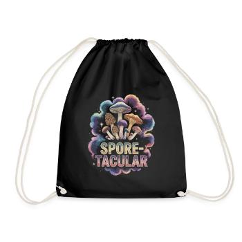 Champignon Spore-tacular Drôle Mycologie - Sac de sport léger - noir - Devant