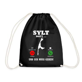 Vacances à la mer du Nord QUAND SYLT APPELLE DRÔLE - Sac de sport léger - noir - Devant