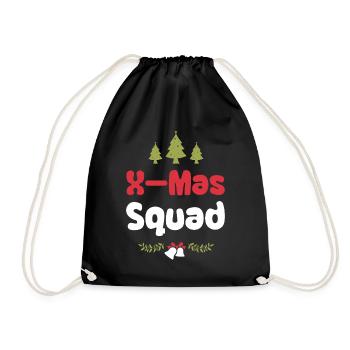 X-Mas Squad - Drawstring Bag - black - Front