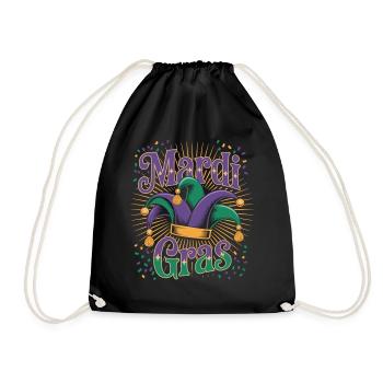 Carnival Mardi Gras Confetti - Drawstring Bag - black - Front