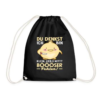 Bad mistake little chicks - Drawstring Bag - black - Front