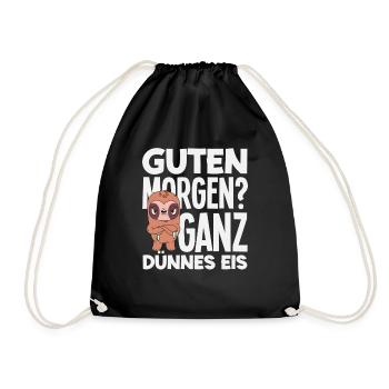 Guten Morgen Ganz dünnes Eis Faultier - Turnbeutel - Schwarz - Vorne
