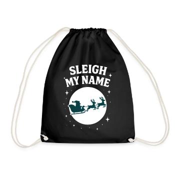 Traîneau Mon Nom Père Noël Humour - Sac de sport léger - noir - Devant