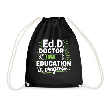Doctorate of Education in progress - Drawstring Bag - black - Front
