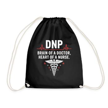 DNP Brain Heart Caregiver - Drawstring Bag - black - Front