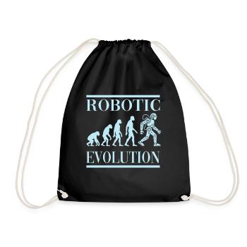 Robot Evolution Progress Human Future - Drawstring Bag - black - Front